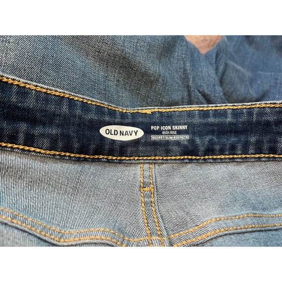 Old Navy Womens Jeans Size 14 Petite Pop Icon Skinny Medium Wash O7 - Picture 3 of 8